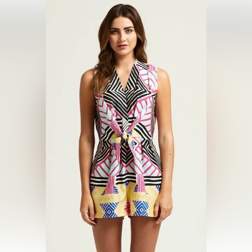 Marie Oliver Ronan Patterned Romper Size M
